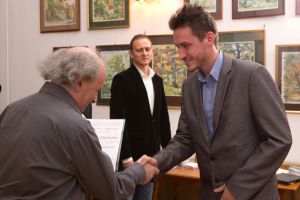 Jakub Lichtenstein receives diploma; Music and Literature Club 28. Aug 2014